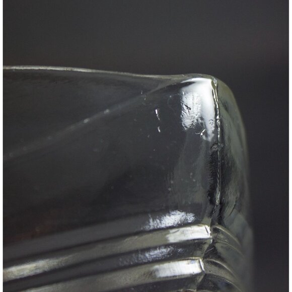 Vintage Anchor Hocking Pressed Glass Lemon Reamer Juicer Ribbed Sides Art Deco - Picture 6 of 6